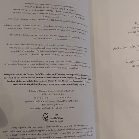 Harry Potter and the Cursed Child - Parts 1&2 - Picture 6 of 6